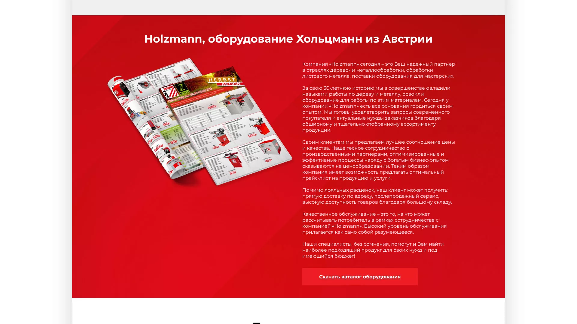 Создание сайта компании «HOLZMANN Maschinen GmbH» в Жердевке
